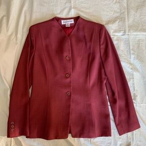 Rene Rowan Size 10 Blazer 100% Pure Wool Buttons Length 27” Long Sleeve #31 NWOT